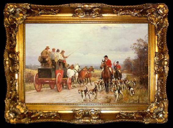 framed  unknow artist Classical hunting fox, Equestrian and Beautiful Horses, 104., ta009-2